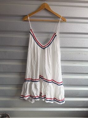 9Seed St Tropez Ruffle Mini Dress in red,white, and blue